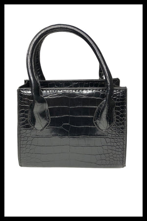 Faux Croc Leather Crossbody Mini Bag