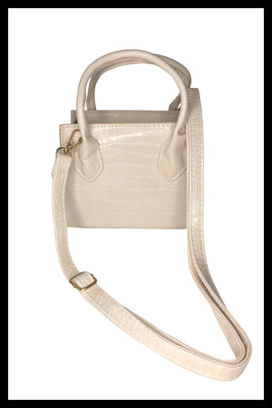 Faux Croc Leather Crossbody Mini Bag